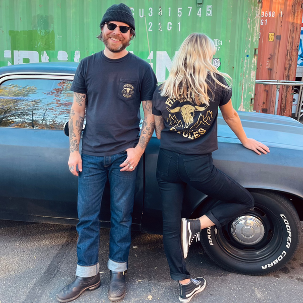 Rawhide Cycles Cow Skull Pocket Tee