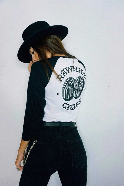 Rawhide Cycles x Austin Maples 69 Baseball Tee