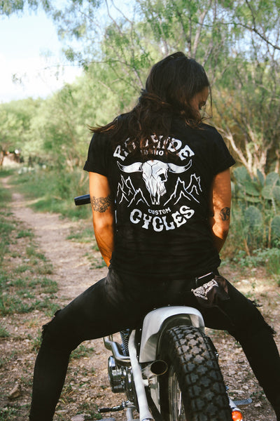 Rawhide Cycles Cow Skull Pocket Tee